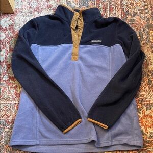 Columbia Women's Dark Blue and Purple Fleece Sweater